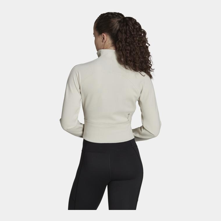 adidas AEROREADY Studio Cropped Gym & Training Full-Zip Kadın Sweatshirt