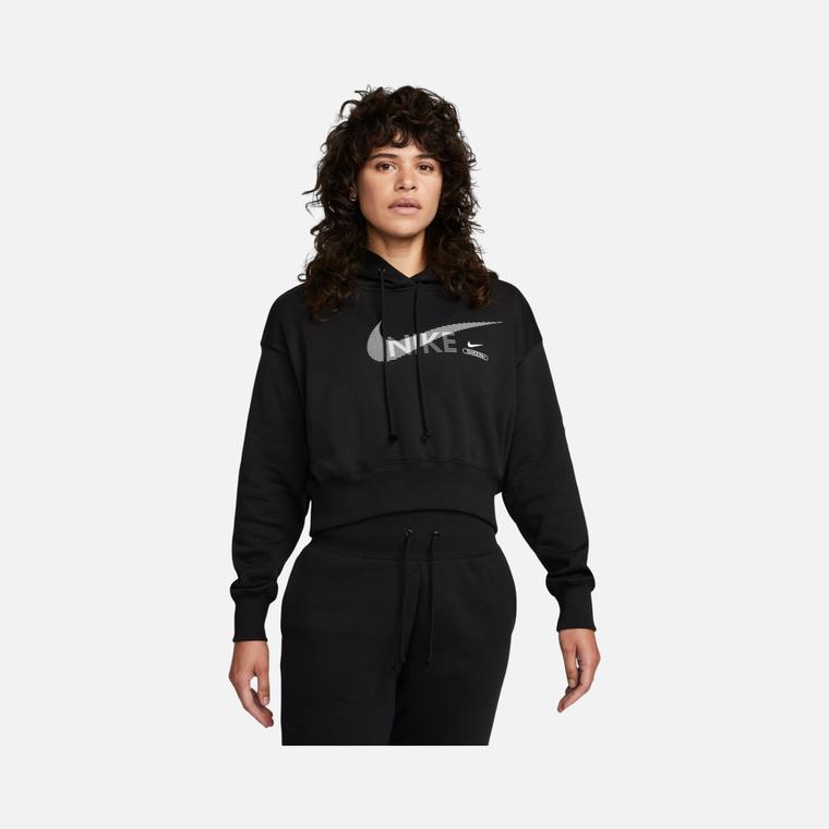 Nike Sportswear Swoosh Fleece Cropped Pullover Hoodie Kadın Sweatshirt