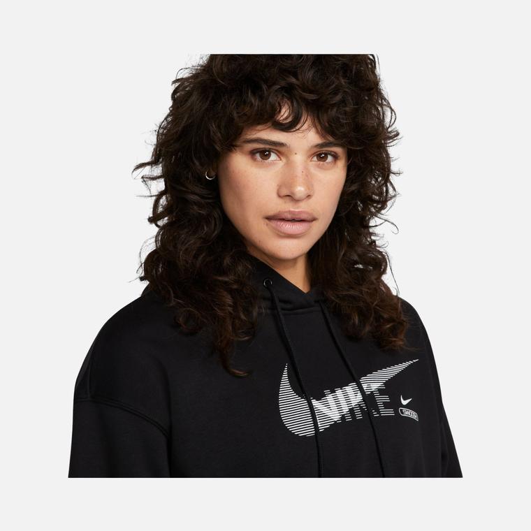 Nike Sportswear Swoosh Fleece Cropped Pullover Hoodie Kadın Sweatshirt