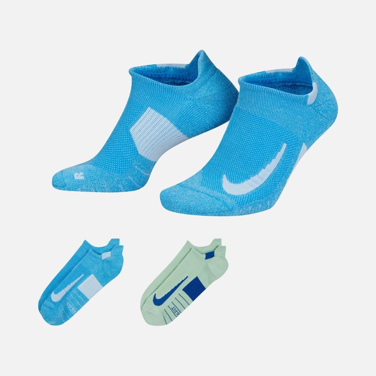 Nike Multiplier No-Show Running (2 Pair) Unisex Çorap