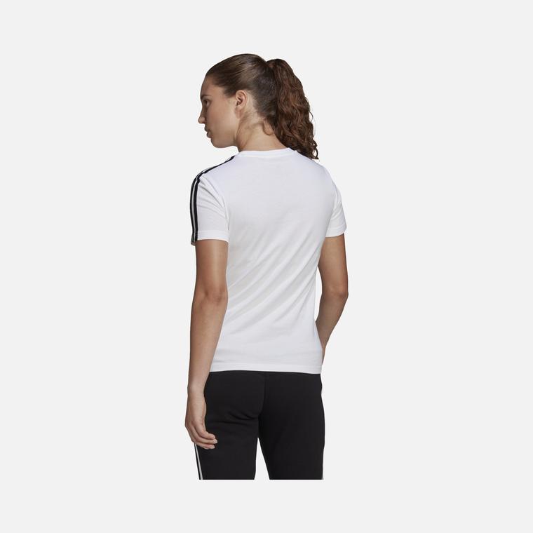 adidas LOUNGEWEAR Essentials Slim 3-Stripes Short-Sleeve Kadın Tişört