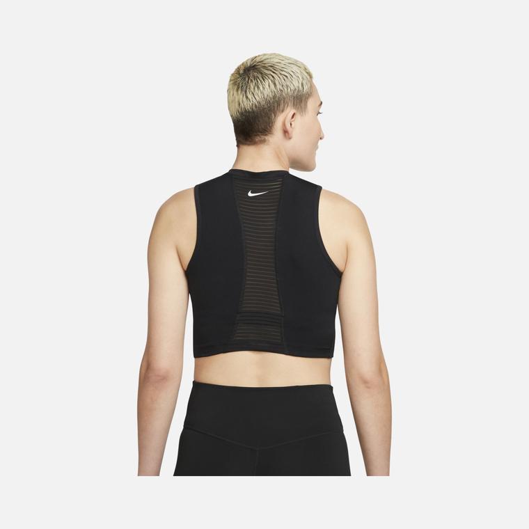 Nike Pro Dri-Fit Cropped Essential Zip-Front Light Support Training Kadın Atlet