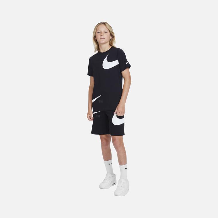 Nike Sportswear Swoosh Pullover Semi-Brushed-Back Short-Sleeve (Boys') Çocuk Tişört