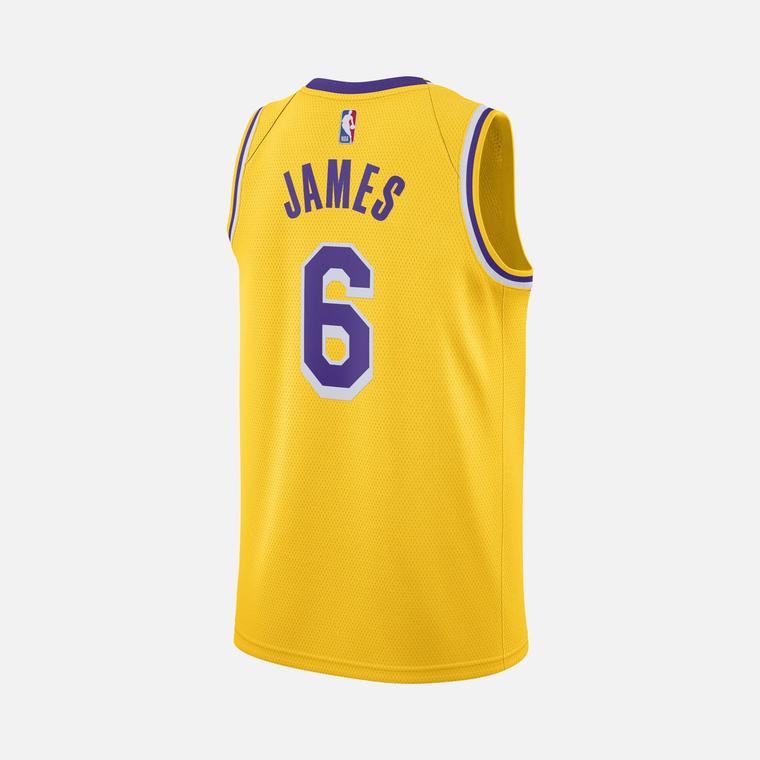 Nike LeBron James Lakers Icon Edition 2020 NBA Swingman Jersey Erkek Forma