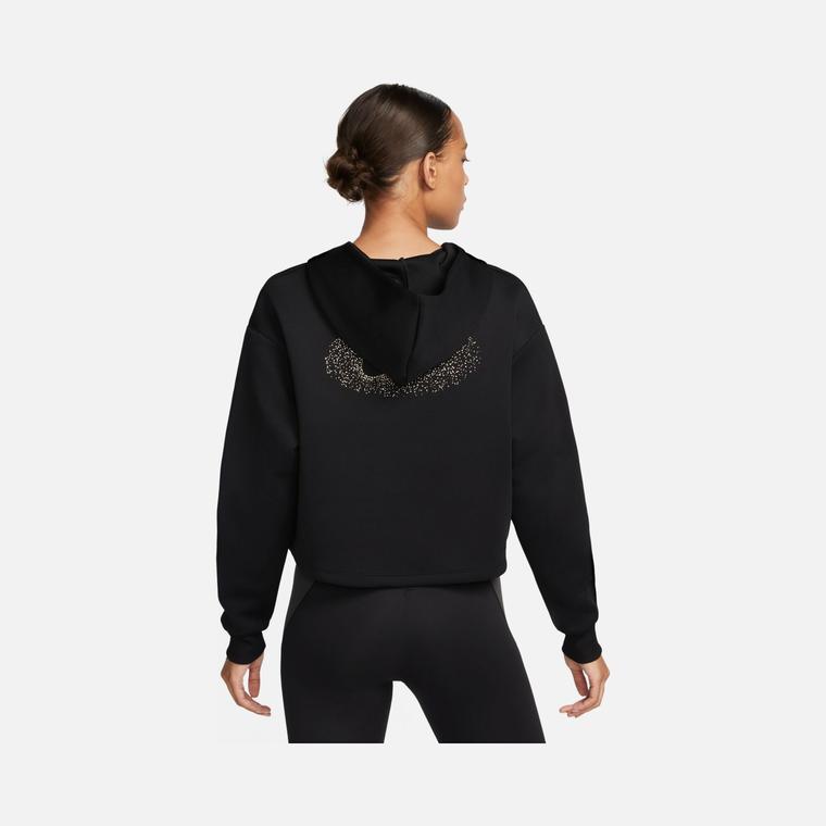Nike Dri-Fit Graphic Shine Training Cropped 1/2-Zip Hoodie Kadın Sweatshirt