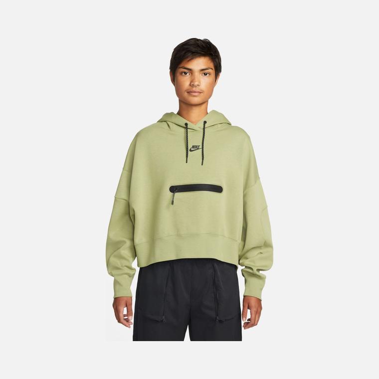 Nike Sportswear Tech Fleece Over-Oversized Crop Pullover Hoodie Kadın Sweatshirt