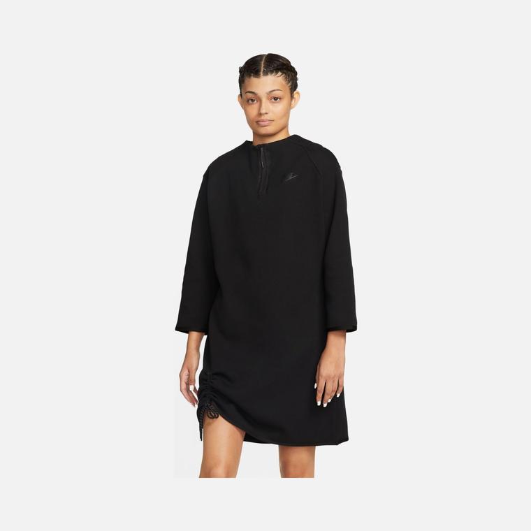 Nike Sportswear Tech Fleece Half-Zip 3/4 Sleeve Length Essential Kadın Elbisesi