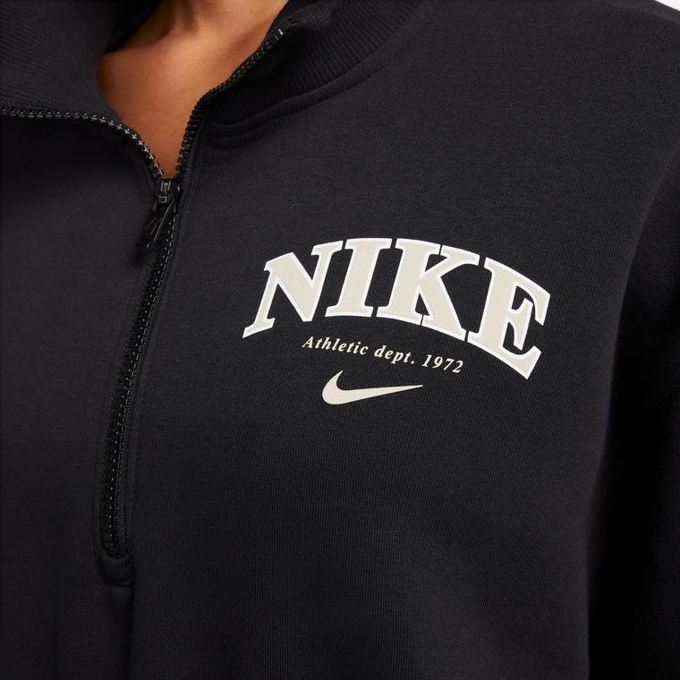 Nike Sportswear Phoenix Fleece Qz Crop Printed 1/2 Zip Kadın Sweatshirt