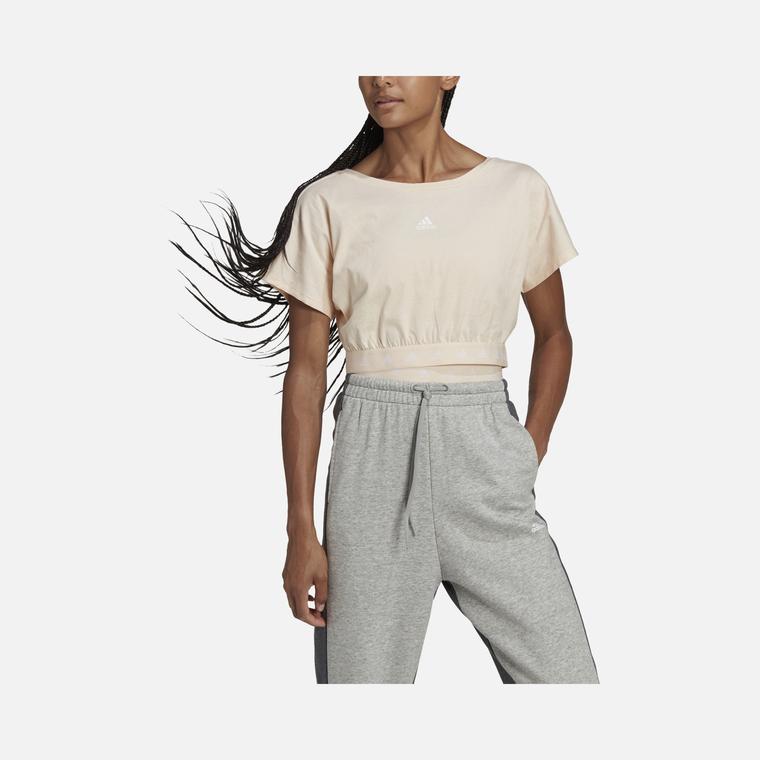 adidas Sportswear Hyperglam Cropped Cotton Short-Sleeve Kadın Tişört